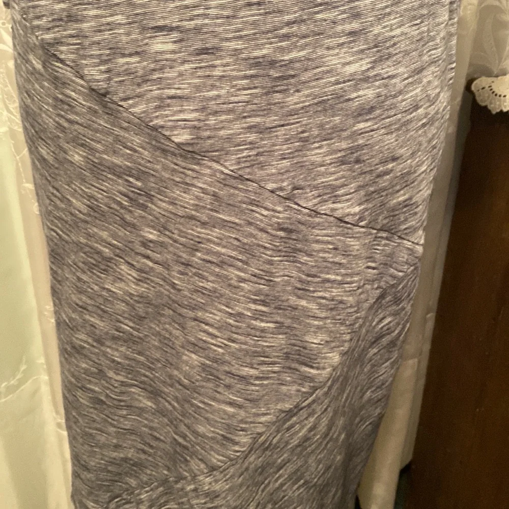 Pure Jill Cotton Knit Navy White Dress Sz L